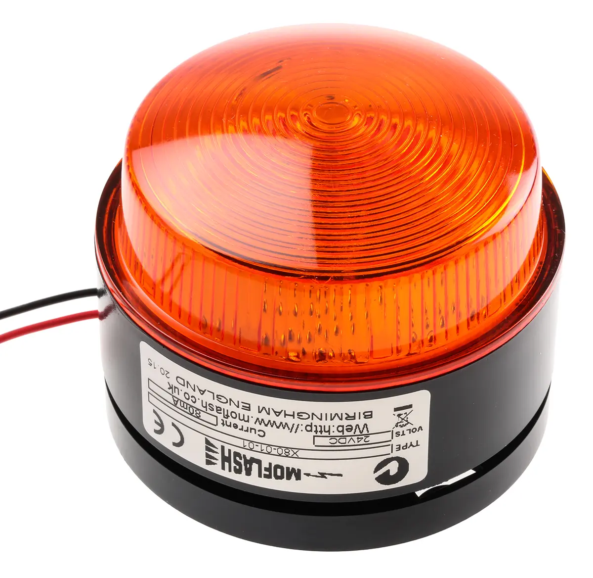 Moflash X80 Xenon Blinkend Signalleuchte Orange, 18 → 30 V, Ø 76mm x 50mm