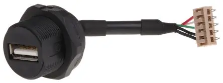 Produktfoto 1 von ASSMANN WSW, Gerade A-USB USB-Steckverbinder Buchse USB Typ A 1, Kabel USB 2.0 IP67