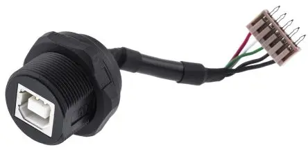 Produktfoto 1 von ASSMANN WSW, Gerade A-USB USB-Steckverbinder Buchse USB-Typ B 1, Panel USB 2.0 IP67