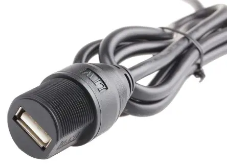 Produktfoto 1 von ASSMANN WSW Buchse A-KAB USB-Kabel, USB Typ A Buchse / Nicht abgeschlossen, 1 m USB 2.0 Schwarz