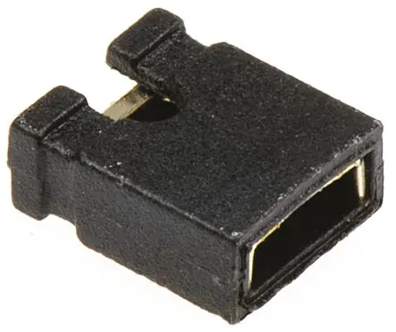 Produktfoto 1 von ASSMANN WSW Schwarz Jumper Buchse 2-polig, Raster 2.54 mm 1-reihig, Länge 6 mm, Oben offen