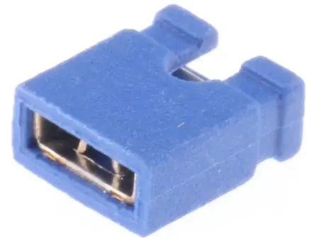 Produktfoto 1 von ASSMANN WSW Blau Jumper Buchse 2-polig, Raster 2.54 mm 1-reihig, Länge 6 mm, Oben offen