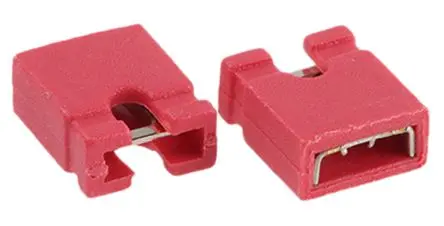 Produktfoto 1 von ASSMANN WSW Rot Jumper Buchse 2-polig, Raster 2.54 mm 1-reihig, Länge 6 mm, Oben offen