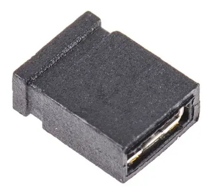 Produktfoto 1 von ASSMANN WSW Schwarz Jumper Buchse 2-polig, Raster 2.54 mm 1-reihig, Länge 6.5 mm, Oben geschlossen
