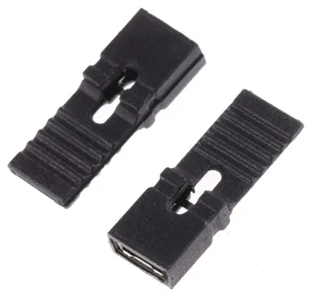 Produktfoto 1 von ASSMANN WSW Schwarz Jumper Buchse 2-polig, Raster 2.54 mm 1-reihig, Länge 13.5 mm, Oben geschlossen
