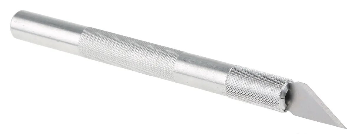 Produktfoto 1 von Weller Xcelite Bastelmesser Bastelmesser Metall, Kunststoff Diagonal mit 10 Klingen Aluminium-Griff 137 mm