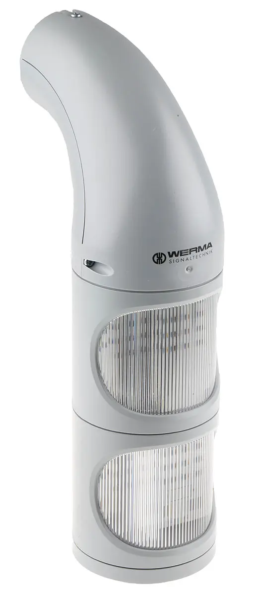 Werma 894 LED Signalturm 2-stufig Linse Klar LED Transparent + Dauer 309mm