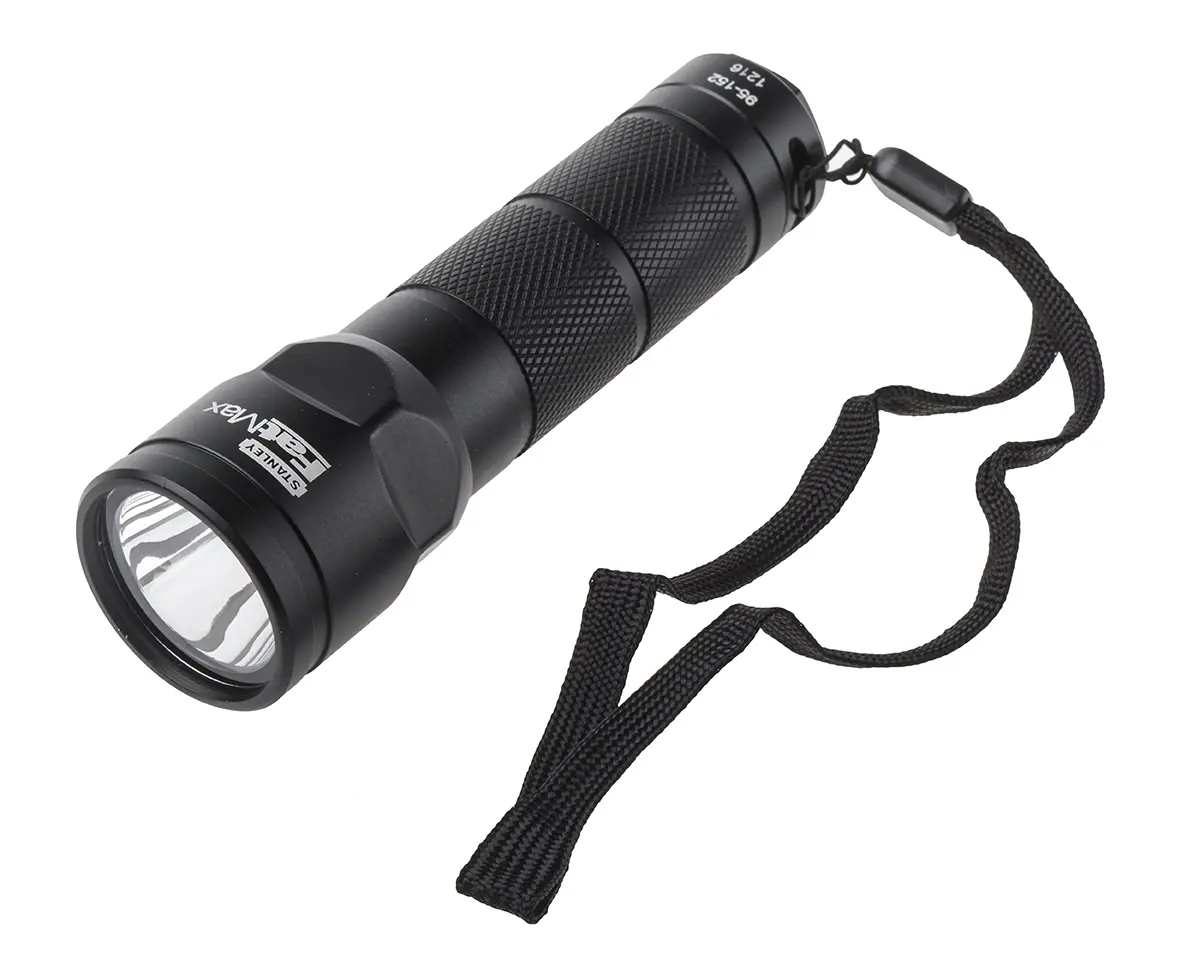 Produktfoto 1 von Stanley Tools Taschenlampe LED Schwarz, 70 lm, 123 mm