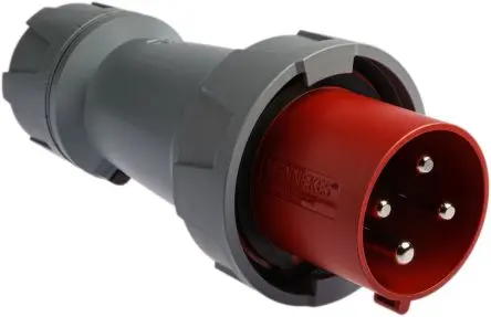 Produktfoto 1 von MENNEKES PowerTOP Plus Leistungssteckverbinder Rot 3P+PE, 400V, Kabel Gerade IP67 125A
