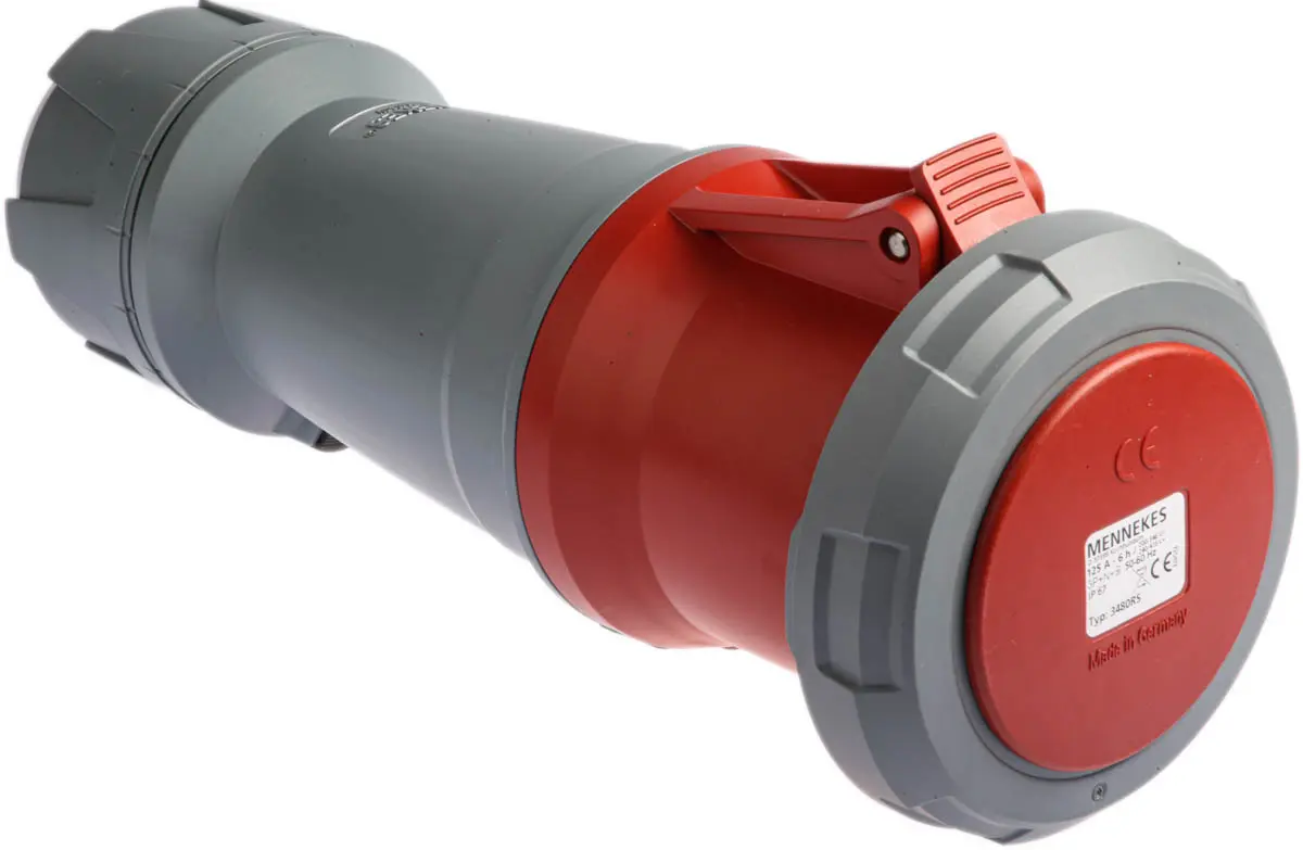 Produktfoto 1 von MENNEKES PowerTOP Plus Leistungssteckverbinder Rot, 400V / 125A, Kabel IP67