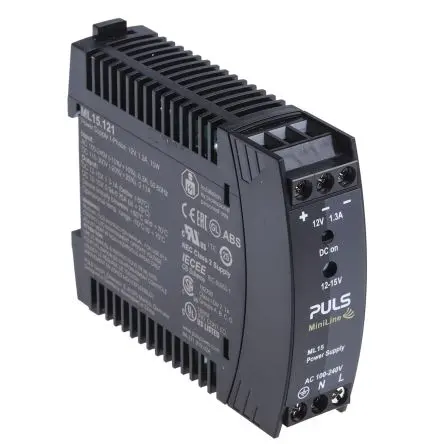 Produktfoto 1 von PULS MiniLine DIN-Schienen Netzteil Geschalteter Modus 240V ac AC / 1.3 A 15V dc DC 15 W