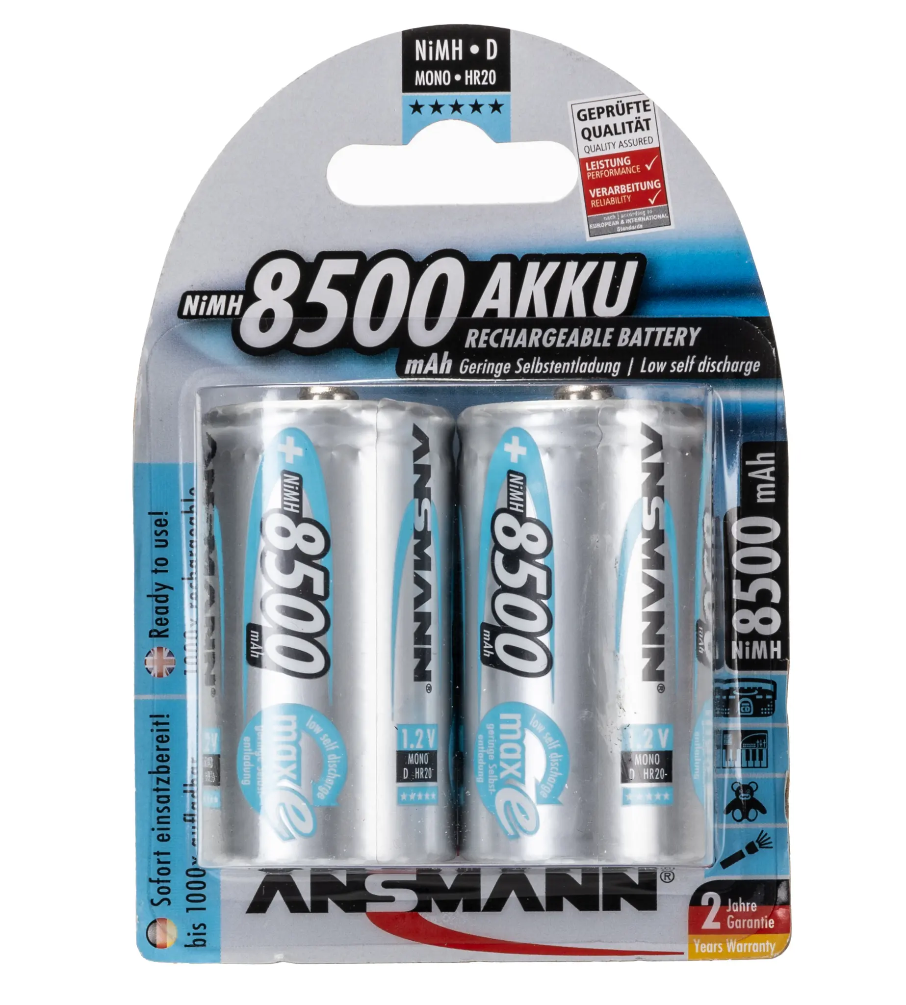Produktfoto 1 von Ansmann MaxE D Akku Nickel-Metallhydrid 1.2 V, 8.5 Ah