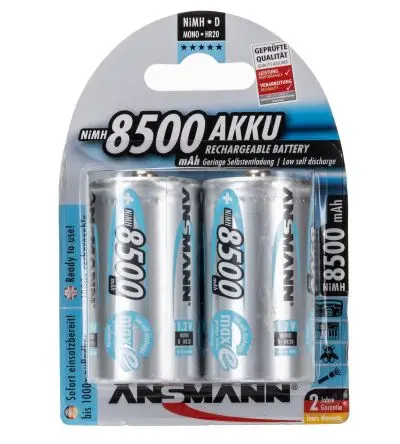 Produktfoto 1 von Ansmann MaxE D Akku Nickel-Metallhydrid 1.2 V, 8.5 Ah