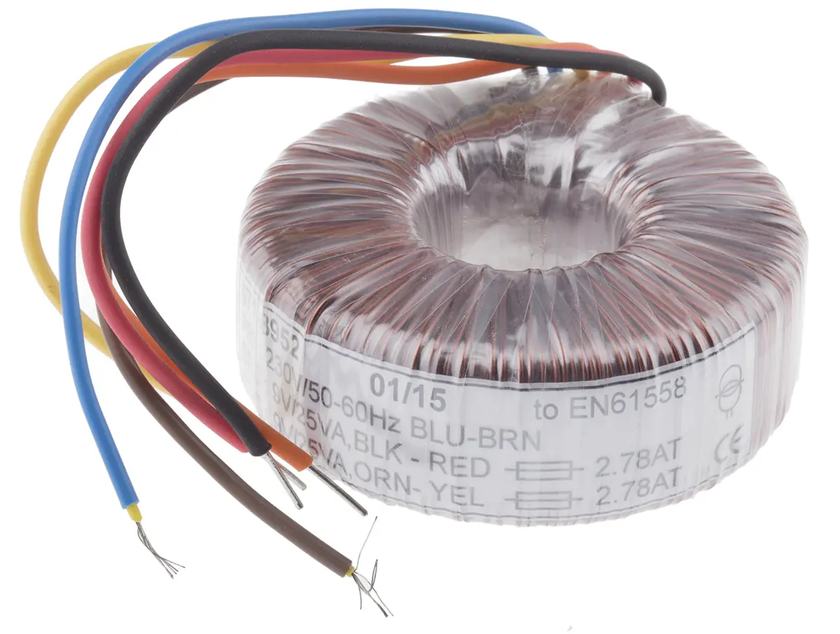 RS PRO Ringkerntransformator, Primär 230 V ac / Sekundär 2 x 9 V ac 2  Ausg. 50 VA, 2.778 A 740 g 60 Hz 50 Hz