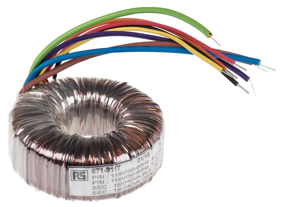 Produktfoto 1 von RS PRO Ringkerntransformator, Primär 230 V ac / Sekundär 2 x 15 V ac 2  Ausg. 80 VA, 2.667 A 1 kg 60 Hz 50 Hz