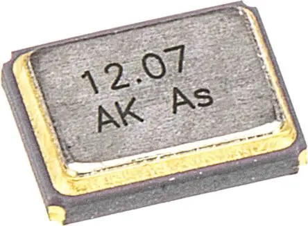 Produktfoto 1 von AKER 12 MHz Quarz, Oberfläche, ±30 ppm, 12 pF, B. 2.5mm, H. 0.75 mm, L. 3.2 mm, SMD, 4-Pin