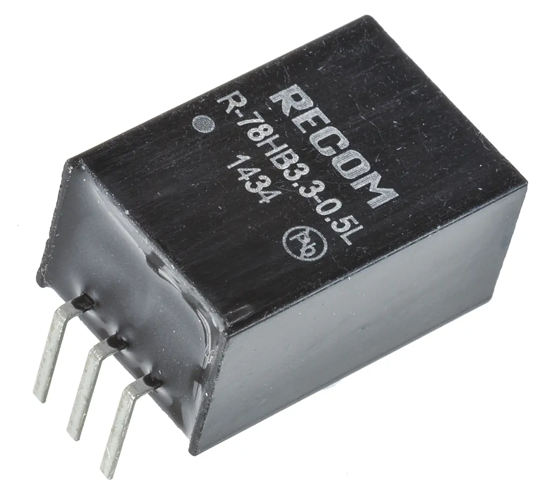 Recom R-78HB-0.5(L) Schaltregler / Ausgang 3.3V dc, 1 Ausg., 500 mA, Durchsteckmontage