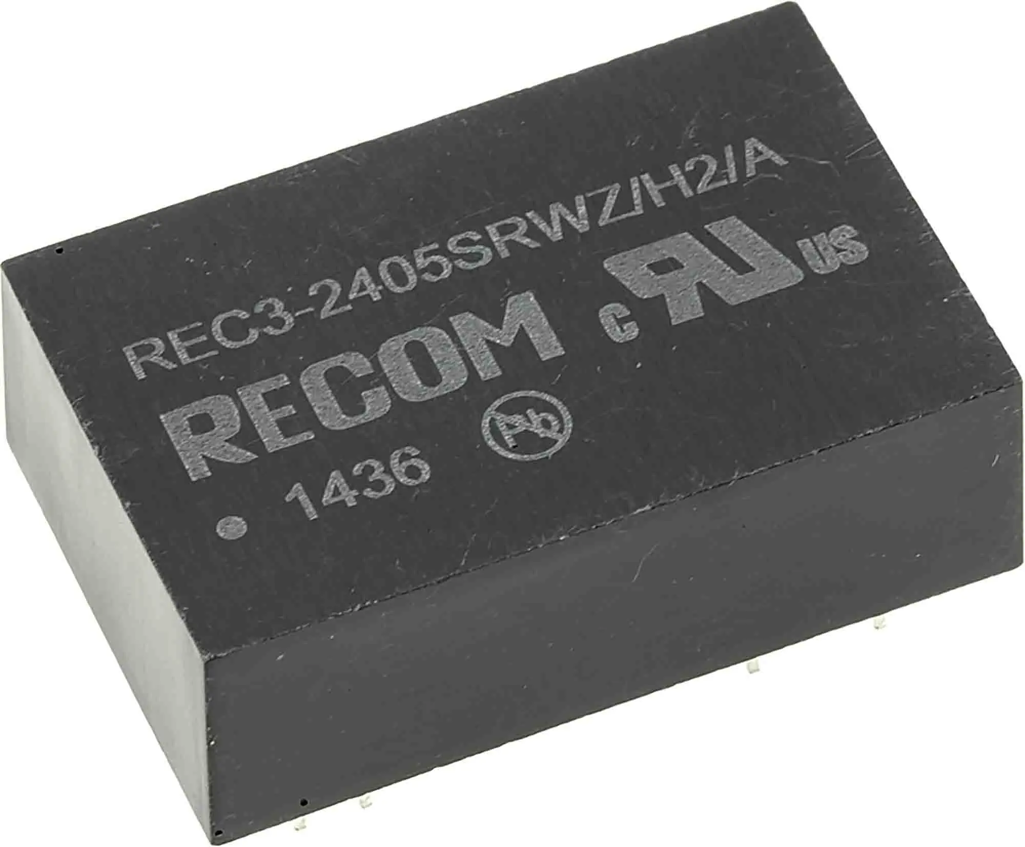 Recom REC3 DC/DC-Wandler 3W 24 V dc IN, 5V dc OUT / 600mA Durchsteckmontage 1kV ac isoliert