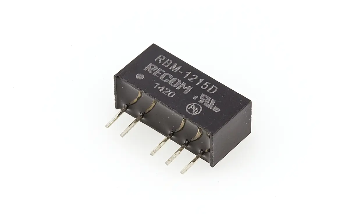 Recom RBM DC/DC-Wandler 1W 12 V dc IN, ±15V dc OUT / ±33mA Durchsteckmontage 3kV dc isoliert