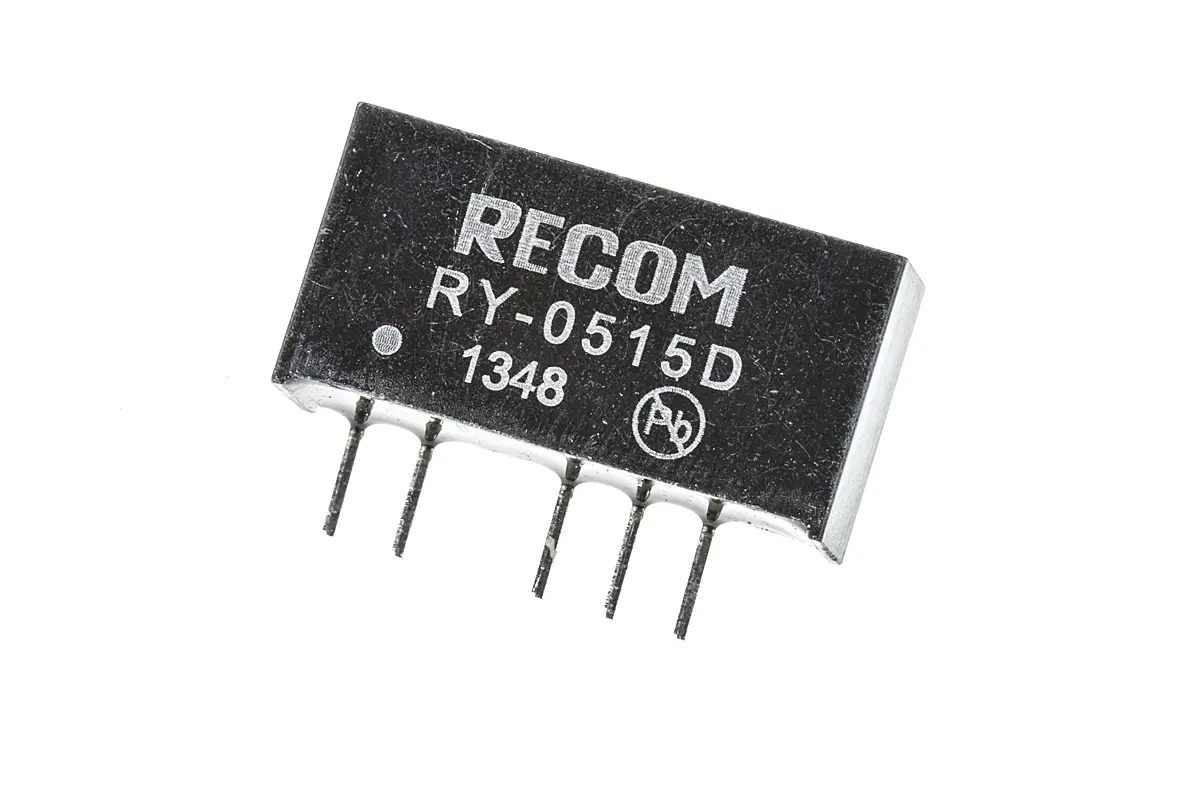 Recom RY DC/DC Konverter, 15V dc OUT 33 mA Durchsteckmontage 5.5V 1 kV dc 1 W -40 °C 85 °C