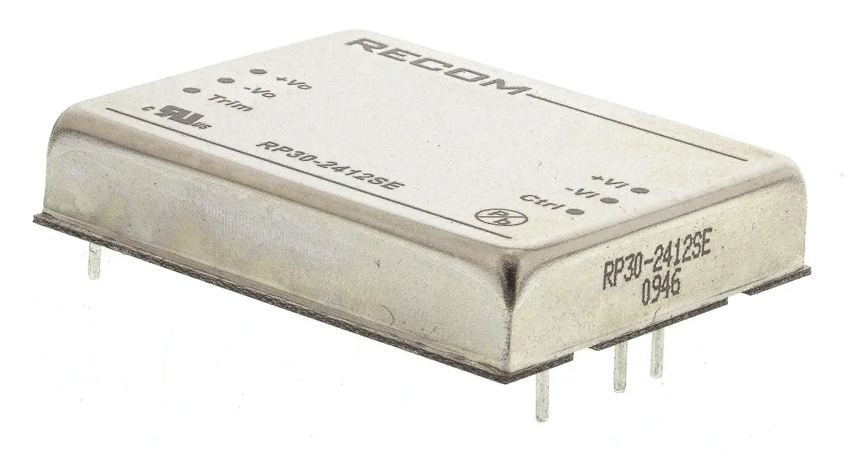 Recom RP30-E DC/DC-Wandler 30W 24 V dc IN, 12V dc OUT / 2.5A Durchsteckmontage 1.6kV dc isoliert