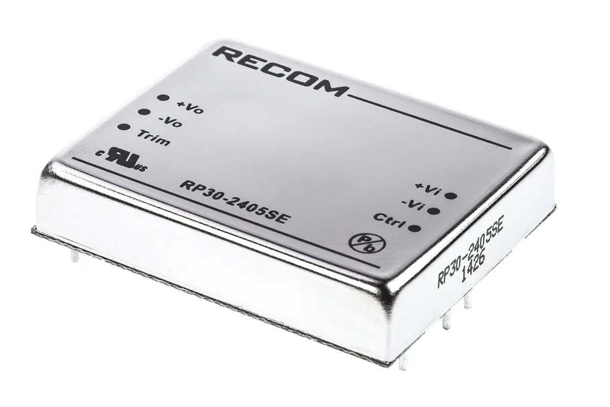 Recom RP30-E DC/DC-Wandler 30W 24 V dc IN, 5V dc OUT / 6A Durchsteckmontage 1.6kV dc isoliert
