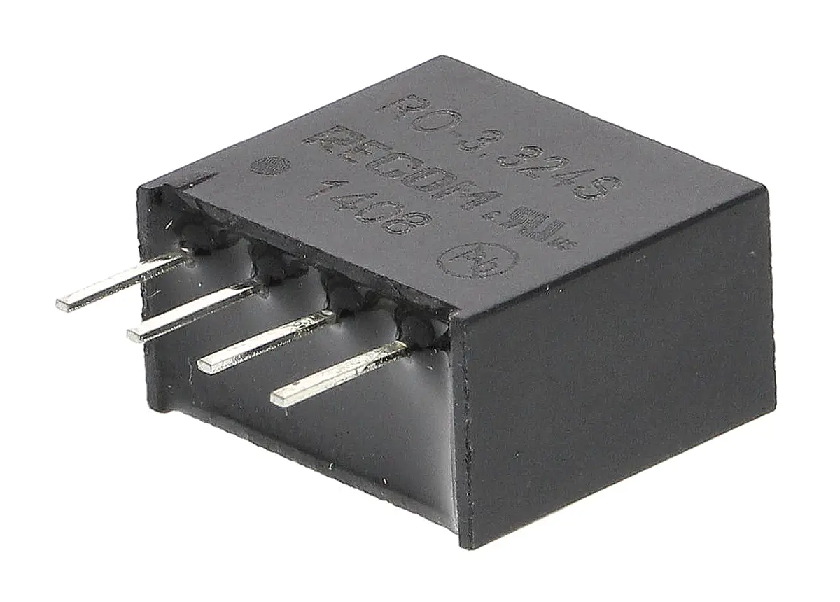 Recom RO DC/DC Konverter, 24V dc OUT 42 mA Durchsteckmontage 3.3V dc 1 kV dc 1 W -40 °C 85 °C
