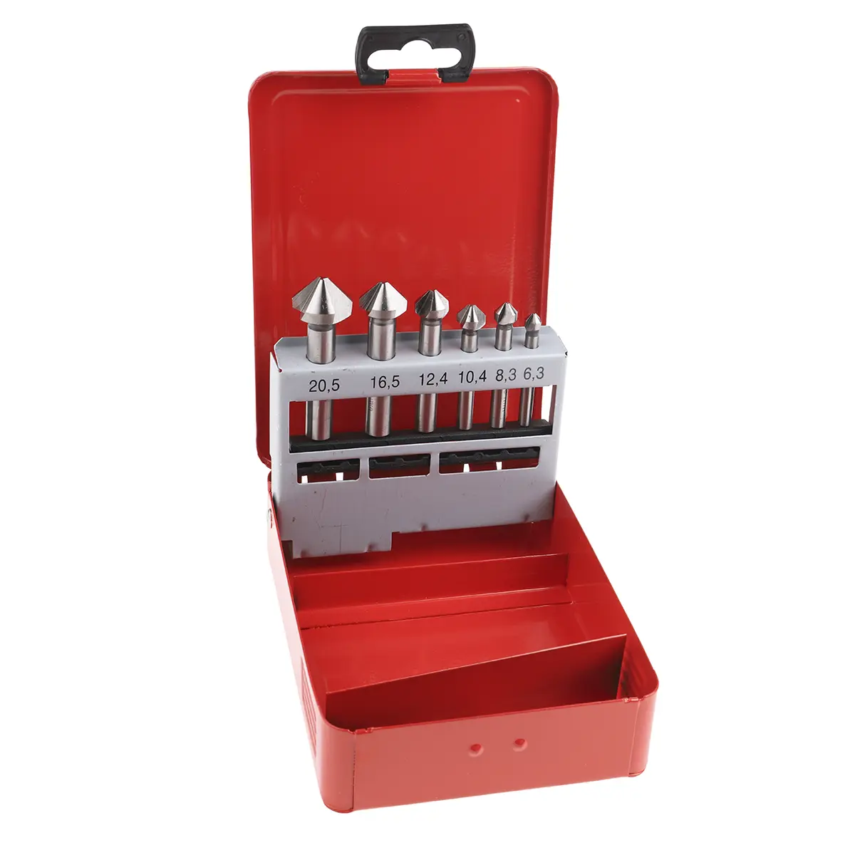 Produktfoto 1 von RS PRO HSS Senkerbohrer-Set, 3 Schneiden, 90 ° 6