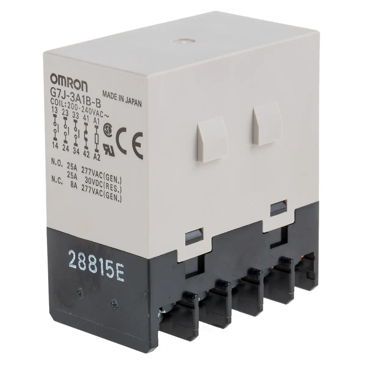 Produktfoto 1 von Omron G7J Leistungsrelais 240V ac Spule Dreipoliger Umschalter Panel 25A 2.6 VA