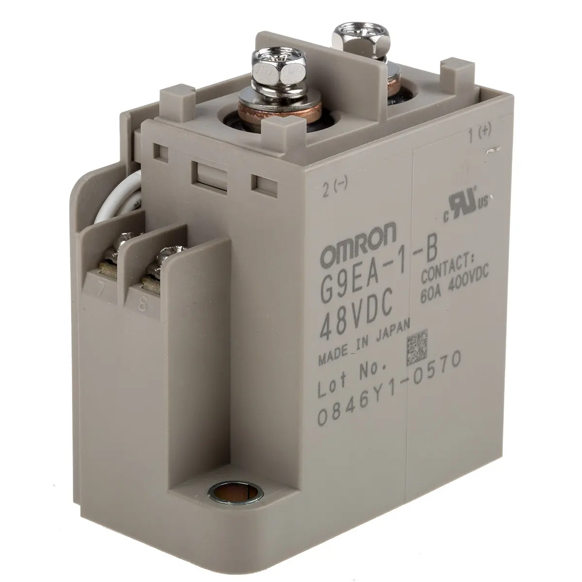 Produktfoto 1 von Omron G9EA 48V dc Spule 1-poliger Schließer SMD 100A 469,3Ω 5W Monostabiles Relais