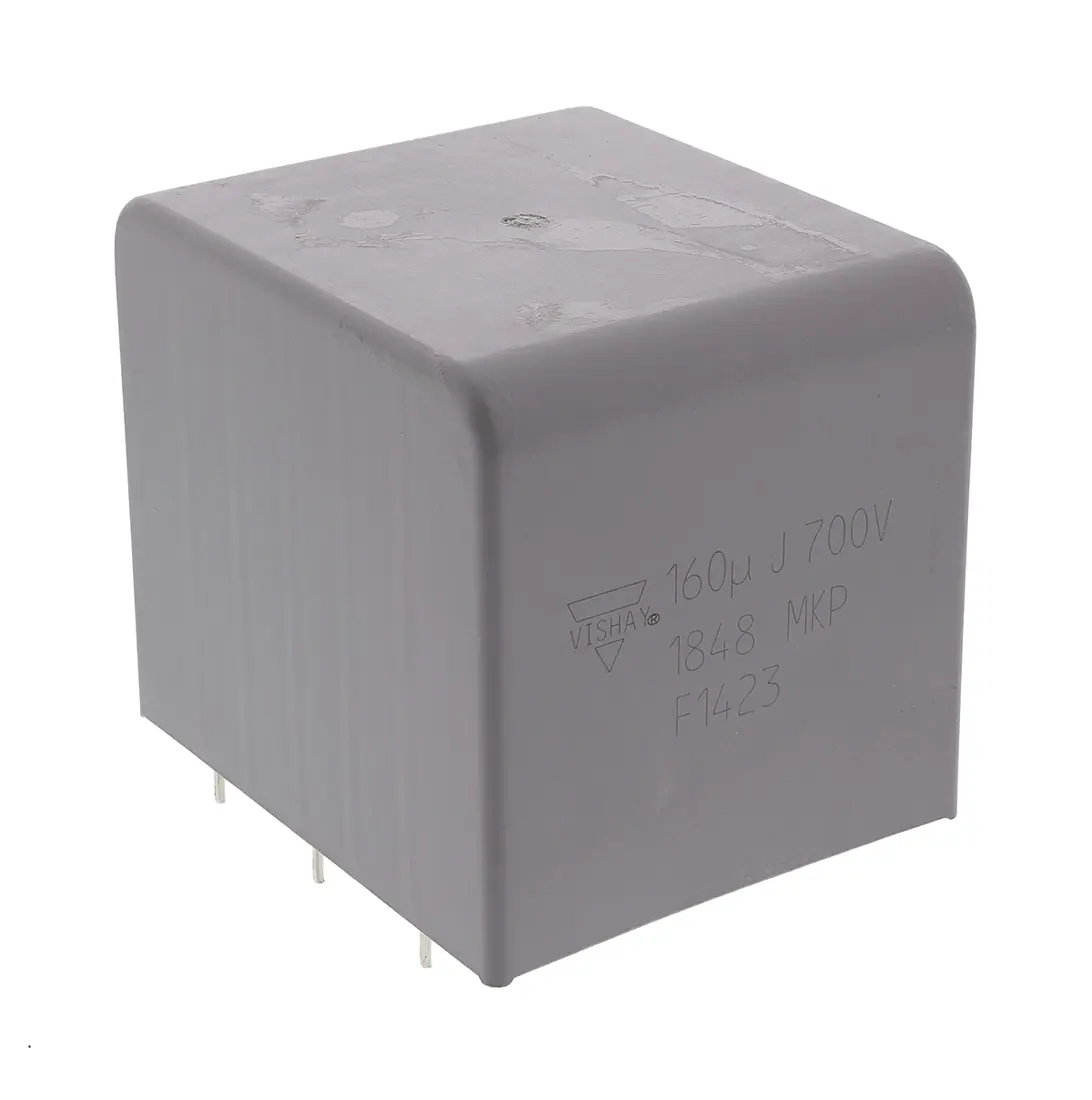 Produktfoto 1 von Vishay MKP1848 DC-Link Folienkondensator 160μF ±5% / 700V dc, THT Raster 52.5mm
