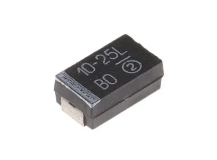 Produktfoto 1 von Vishay 293D Tantal-Elektrolytkondensator, MnO2, 10 μF, 25V dc, Oberfläche, -10 %, Gehäuse 7343-31, 125 °C