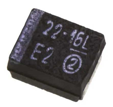 Produktfoto 1 von Vishay 293D Tantal-Elektrolytkondensator, MnO2, 22 μF, 16V dc, Oberfläche, -10 %, Gehäuse 3528-21, 125 °C