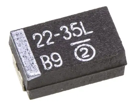 Produktfoto 1 von Vishay 593D Tantal-Elektrolytkondensator, MnO2, 22 μF, 35V dc, Oberfläche, -10 %, Gehäuse 7343-31, 125 °C