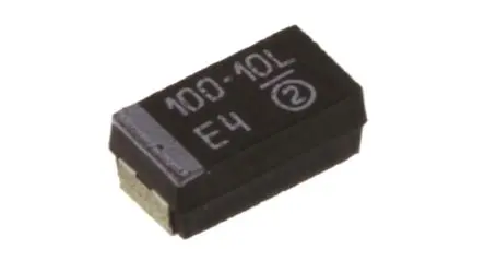 Produktfoto 1 von Vishay TR3 Tantal-Elektrolytkondensator, MnO2, 100 μF, 10V dc, Oberfläche, -10 %, Gehäuse 6032-28, 125 °C