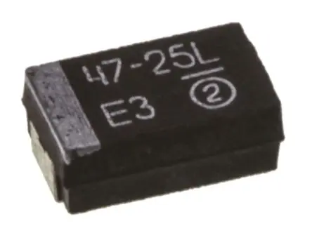 Produktfoto 1 von Vishay TR3 Tantal-Elektrolytkondensator, MnO2, 47 μF, 25V dc, Oberfläche, -10 %, Gehäuse 7343-31, 125 °C