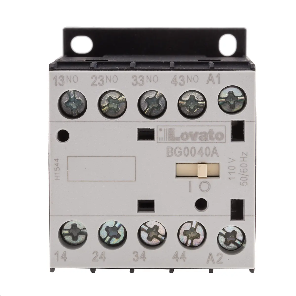 Produktfoto 1 von Lovato BG Hilfsschütz 110 V ac-Spule, 4-polig, 690V ac / 10 A 4 Schließer Hilfsschütz, Stillson-Rohr, Gerade