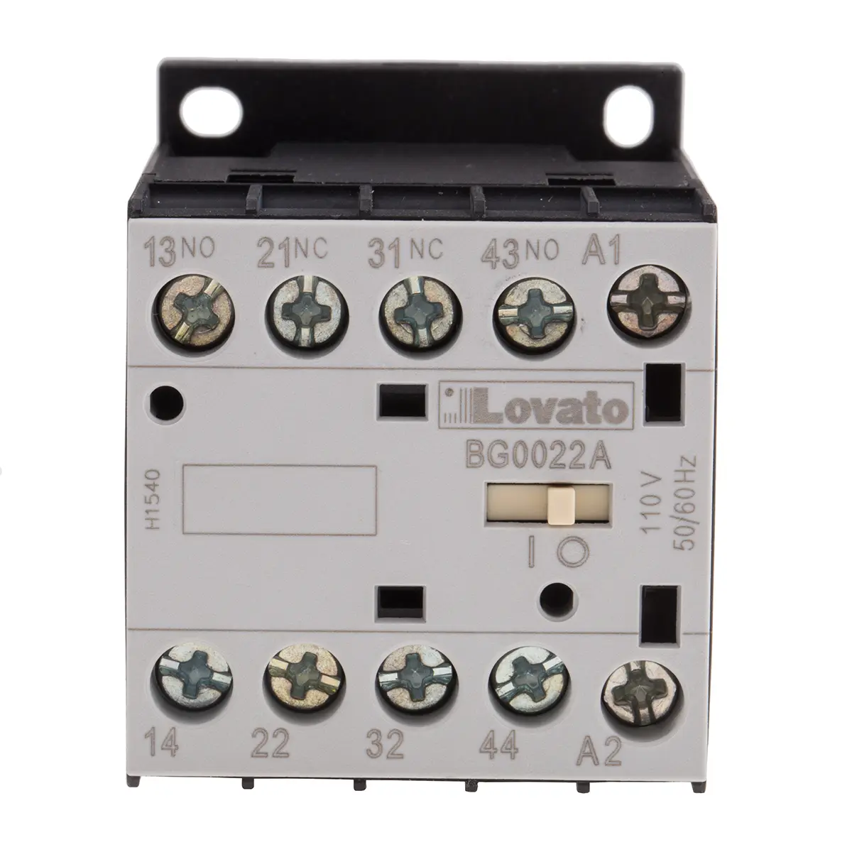 Produktfoto 1 von Lovato BG Hilfsschütz 110 V ac-Spule, 4-polig, 690V ac / 10 A 2 Schließer/2 Öffner Schütz, Steuerrelais 4-Hilfskontakte