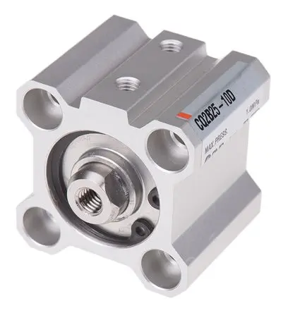Produktfoto 1 von SMC CQ2 Pneumatik-Kompaktzylinder 10 mm Doppeltwirkend, Bohrung Ø 25 mm, bis 1 Mpa