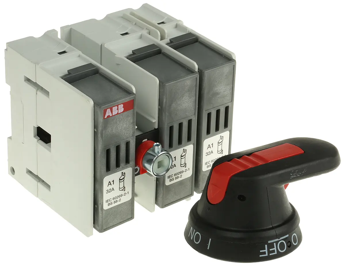 Produktfoto 1 von ABB OS32FB Sicherungsschalter-Trennschalter / 3-polig 2500 A 1600 A Umschlossen, A1 Sicherungsgröße, 3 phasig