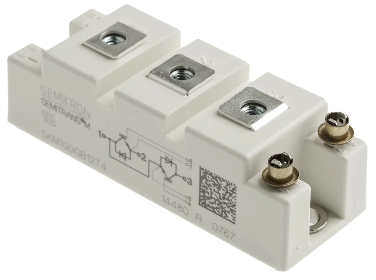 Produktfoto 1 von Semikron Danfoss IGBT-Modul / 160 A ±20V max., 1200 V, 7-Pin SEMITRANS2 N-Kanal