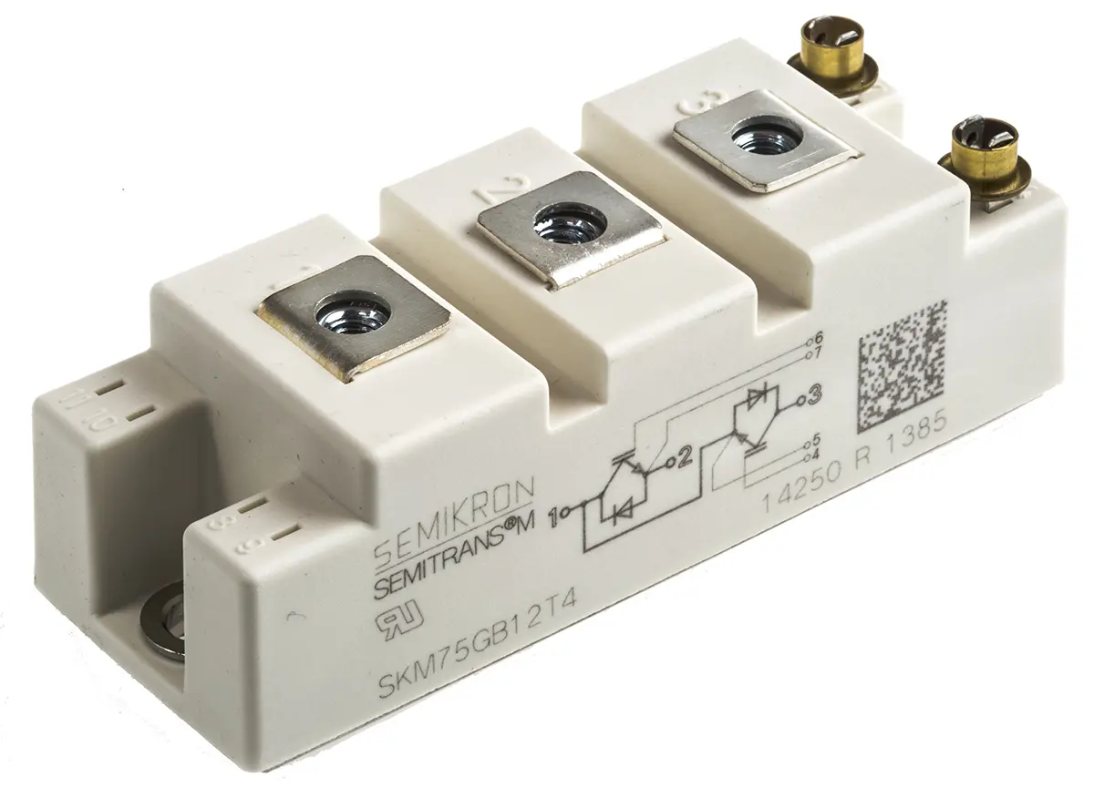 Produktfoto 1 von Semikron Danfoss IGBT-Modul / 115 A ±20V max., 1200 V, 7-Pin SEMITRANS2 N-Kanal