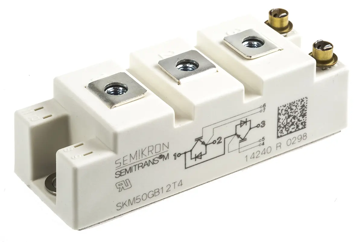 Produktfoto 1 von Semikron Danfoss IGBT-Modul / 81 A ±20V max., 1200 V, 7-Pin SEMITRANS2 N-Kanal