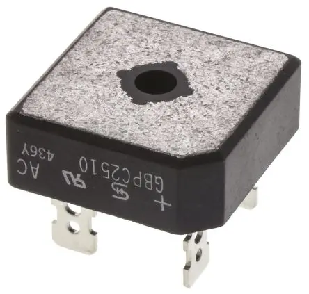 Produktfoto 1 von Taiwan Semiconductor Brückengleichrichter 1000 V 300 A Schraubanschlussklemme 1.1 V GBPC Einfach 4-Pin 5 μA