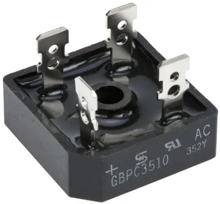Produktfoto 1 von Taiwan Semiconductor Brückengleichrichter 1000 V 400 A Schraubanschlussklemme 1.1 V GBPC Einfach 4-Pin 5 μA