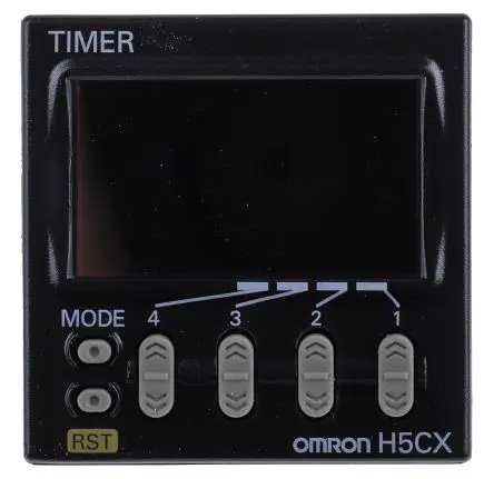 Produktfoto 1 von Omron H5CX Zeitrelais, Panel 100V ac, 240 V ac, 0.001 s to 9999 h, 1 Kont. Multifunktion, 1-poliger Umschalter