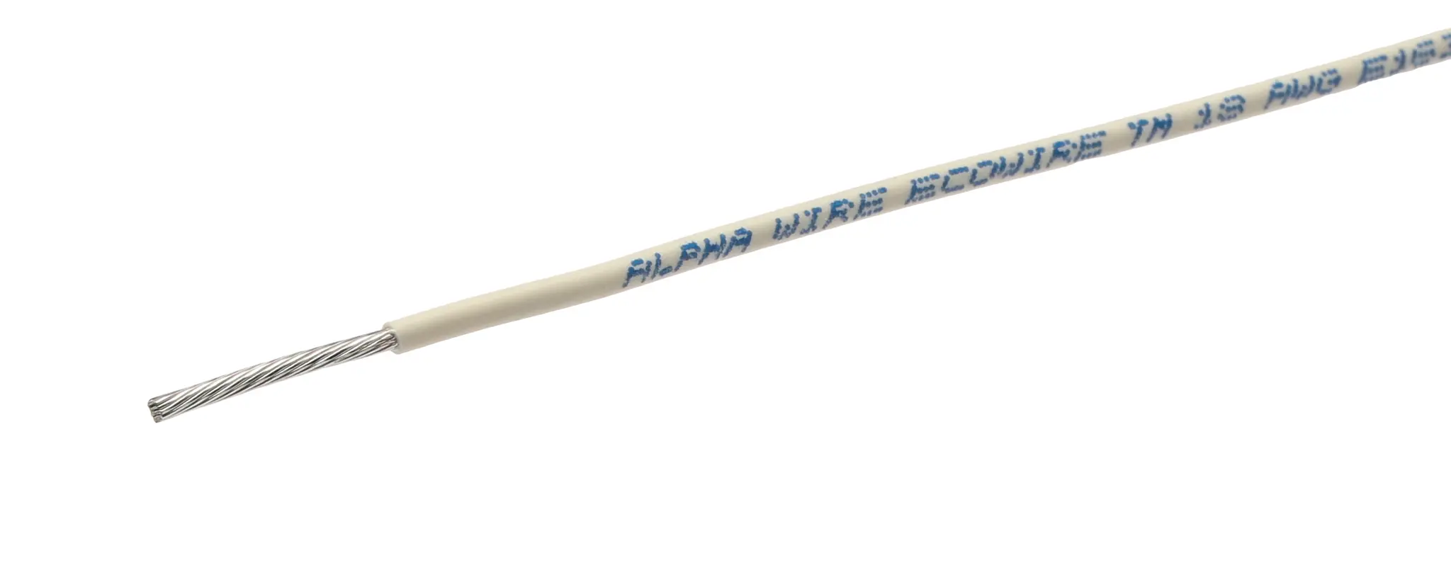 Produktfoto 1 von Alpha Wire Einzeladerleitung 0,75 mm², 18 AWG 30m Weiß MPPE isoliert Ø 1.7mm 16/0,25 mm Litzen UL11028