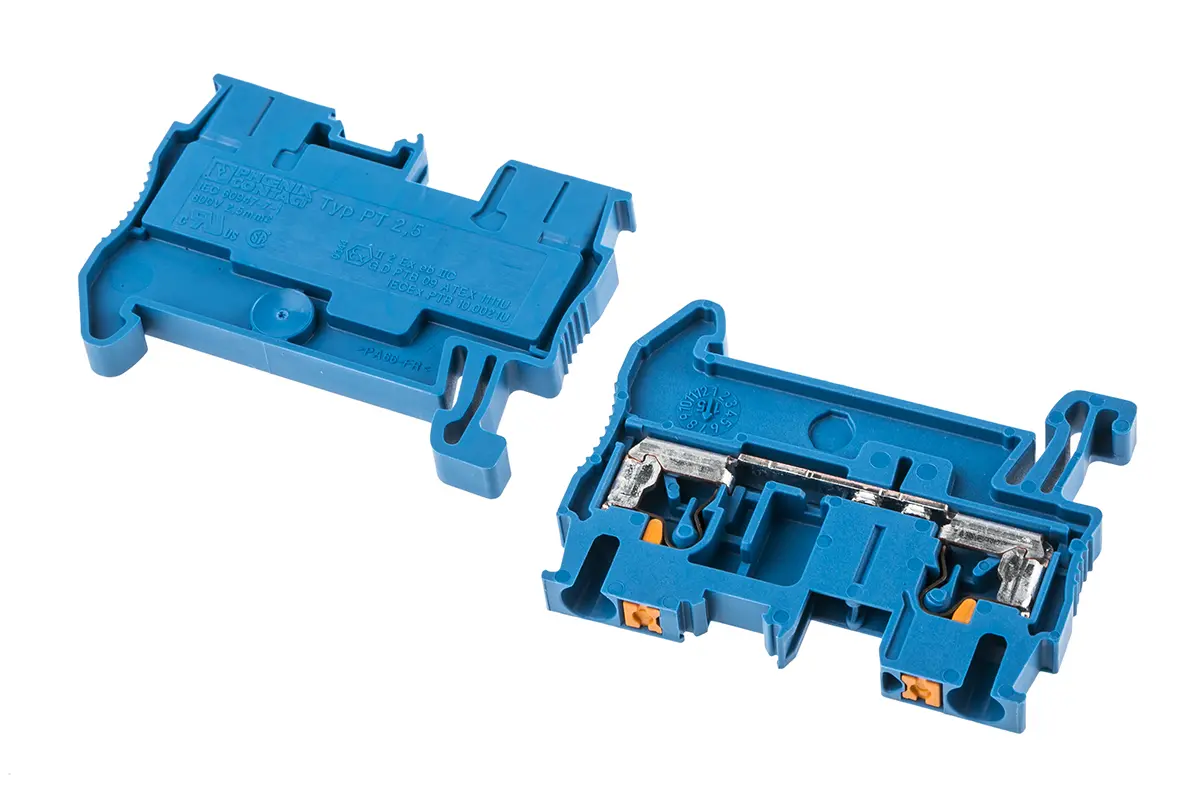Produktfoto 1 von Phoenix Contact PT 2.5 BU Reihenklemme Einfach Blau, 0.14 → 4mm², 800 V / 24A, Einstecken