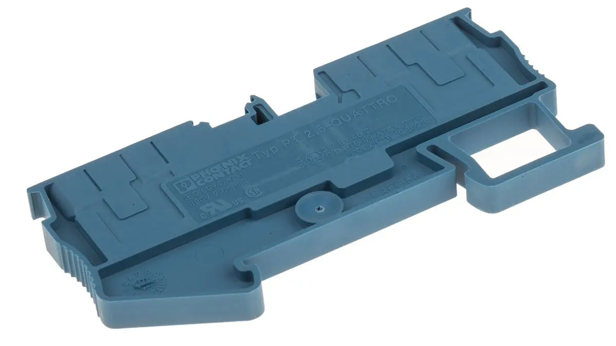 Produktfoto 1 von Phoenix Contact PT 2.5-QUATTRO BU Reihenklemme Einfach Blau, 0.14 → 4mm², 800 V / 24A, Einstecken
