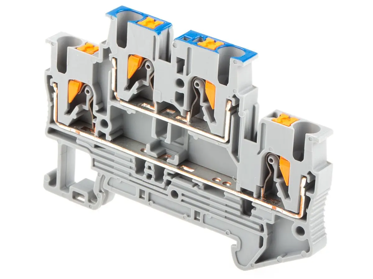 Produktfoto 1 von Phoenix Contact PTTB 2.5-L/N Doppelstock Reihenklemmen 2 Grau, 0.14 to 4 mm², 500 V Einsteck-Anschluss ATEX